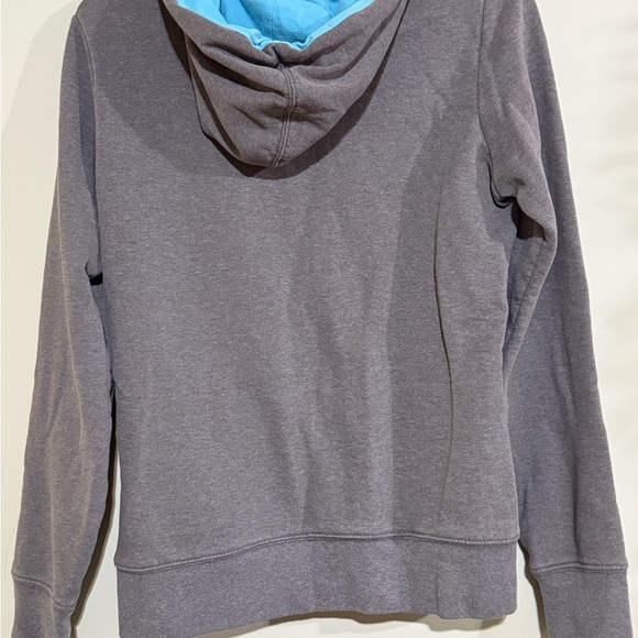 The North Face Gray Hoodie with Blue and Purple Logo - Picture 4 of 5